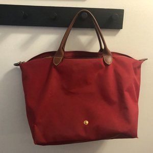Red Longchamp Bag Medium